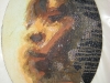 Melanie Brochet, femme africaine 2, ovale sur chassis 30x40cm, 2012