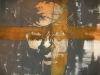 Melanie Brochet, femme, toile sur chassis, 100x100cm, 2011