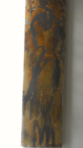 Melanie Brochet, jeune fille mongole, 25x100cm, toile sur chassis,2012